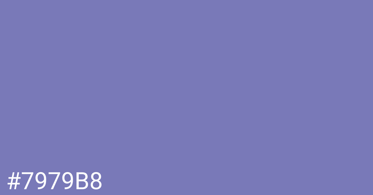 Hex color #7979b8 graphic