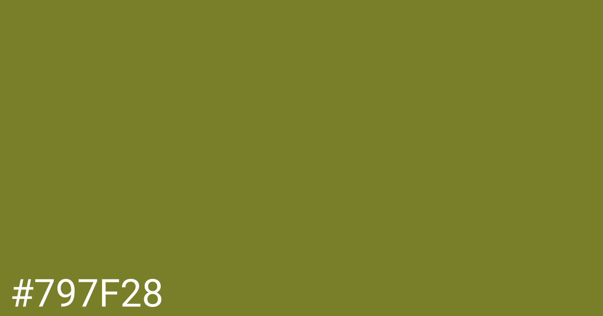 Hex color #797f28 graphic