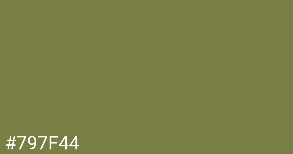 Hex color #797f44 graphic