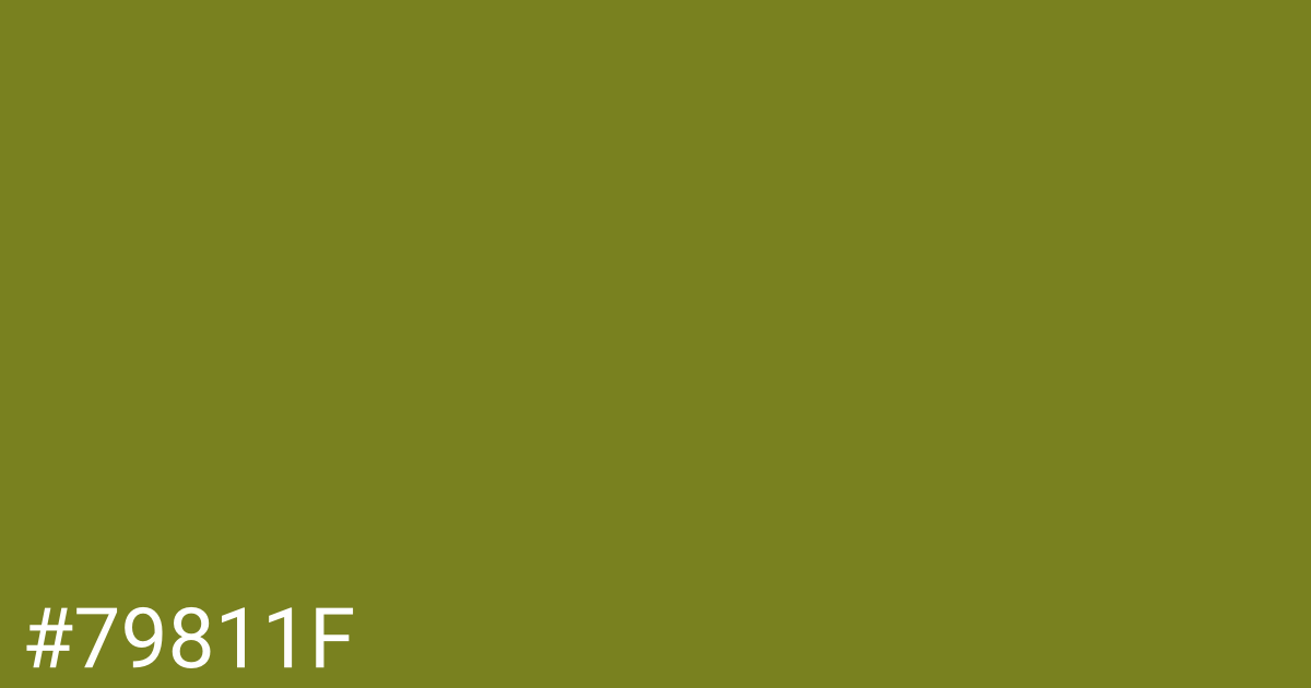 Hex color #79811f graphic