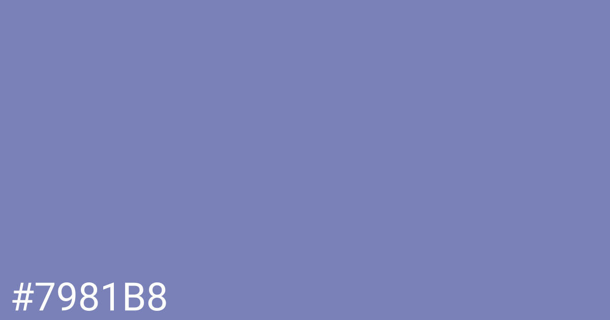 Hex color #7981b8 graphic