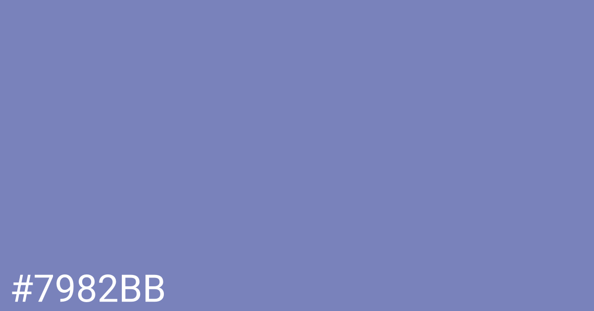 Hex color #7982bb graphic