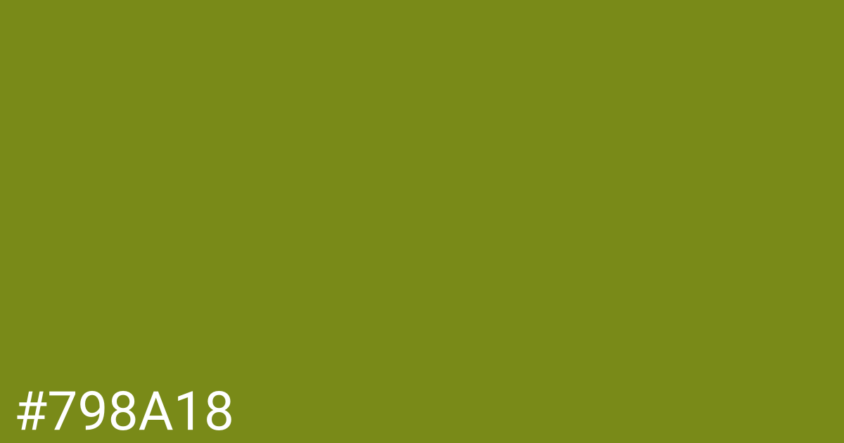 Hex color #798a18 graphic