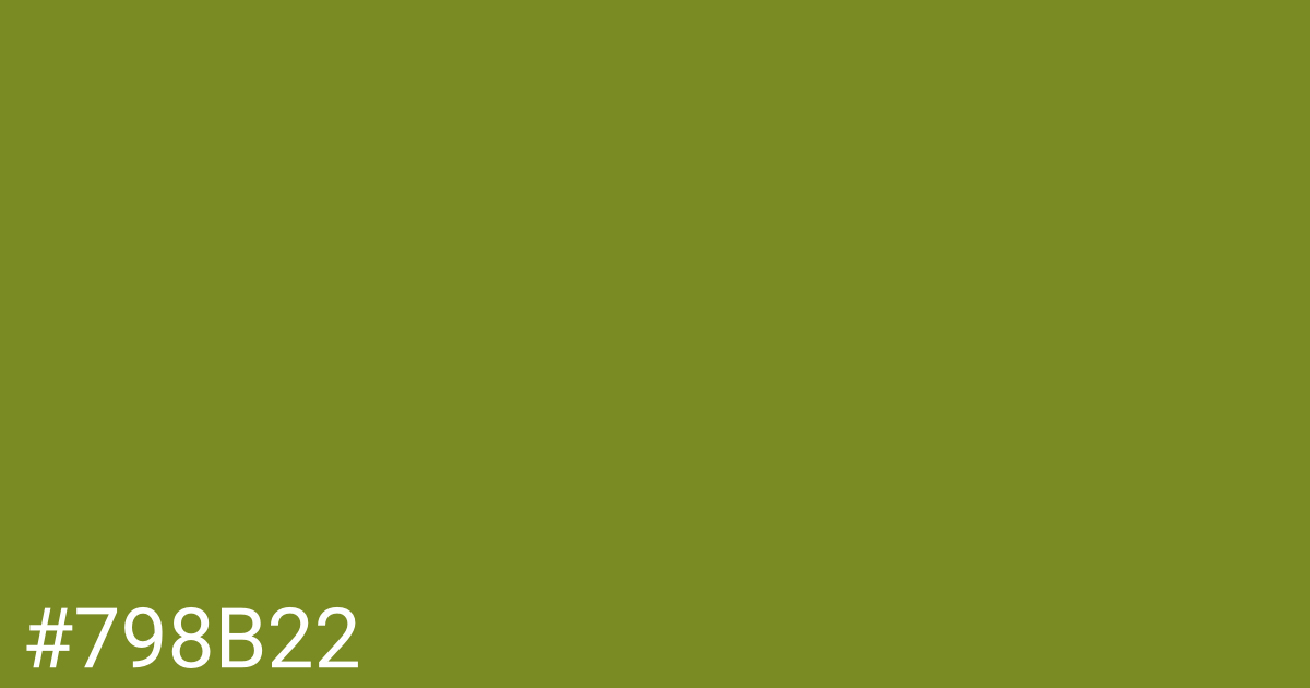 Hex color #798b22 graphic