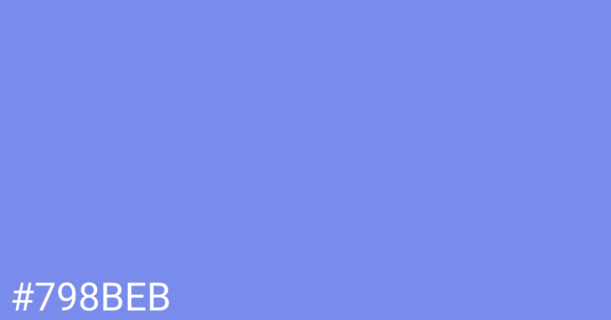 Hex color #798beb graphic