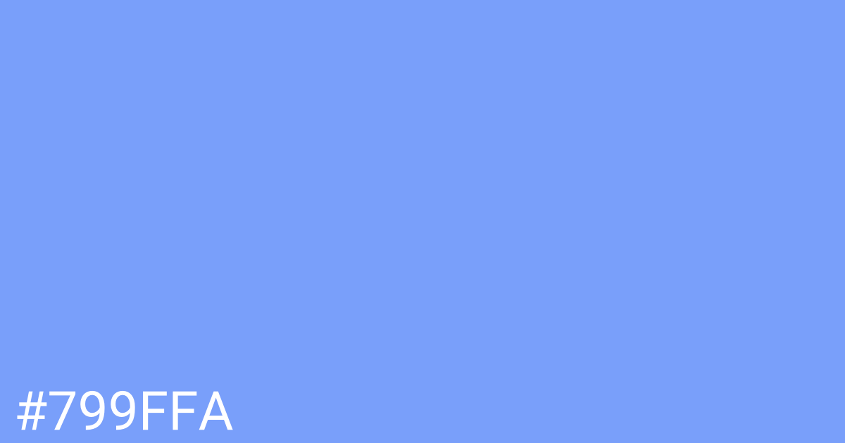 Hex color #799ffa graphic