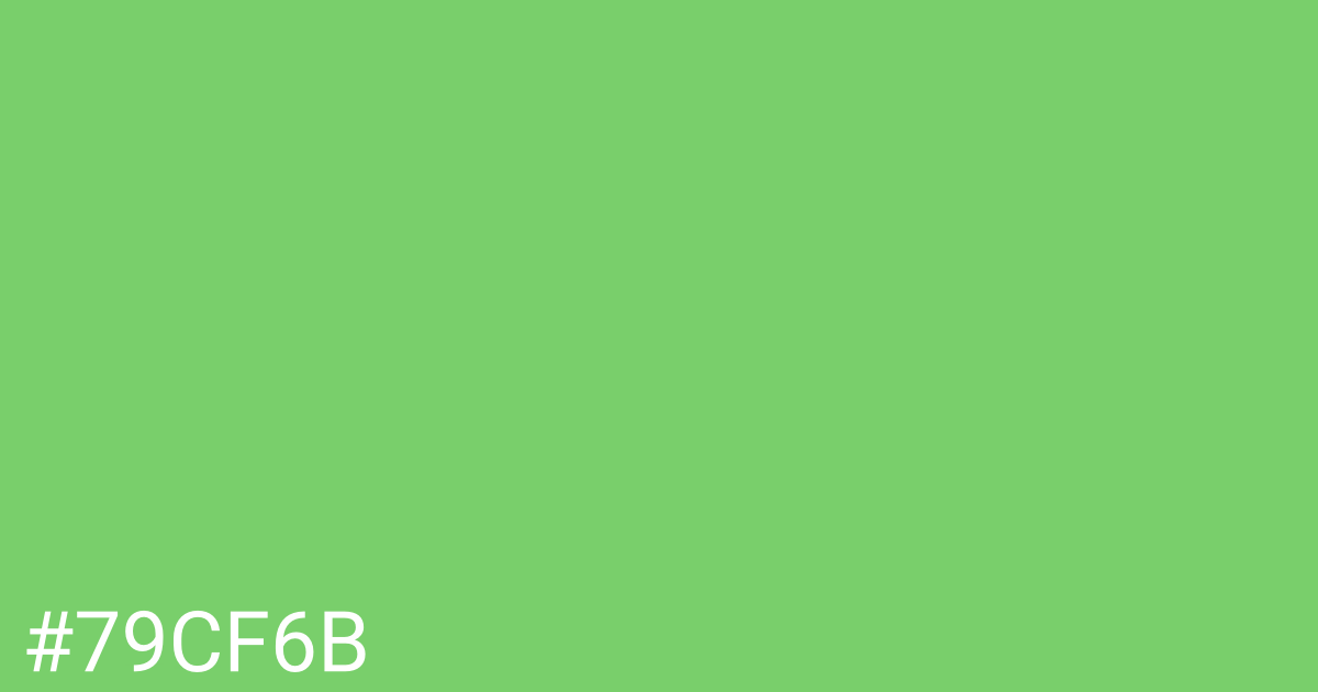 Hex color #79cf6b graphic