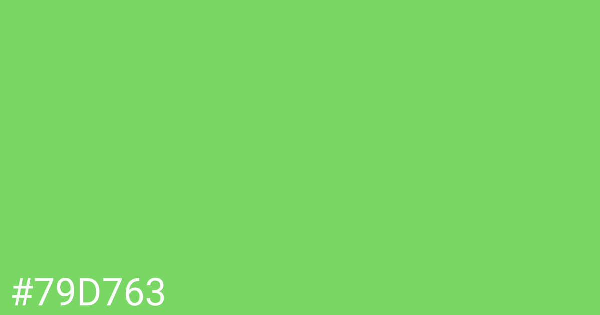 Hex color #79d763 graphic