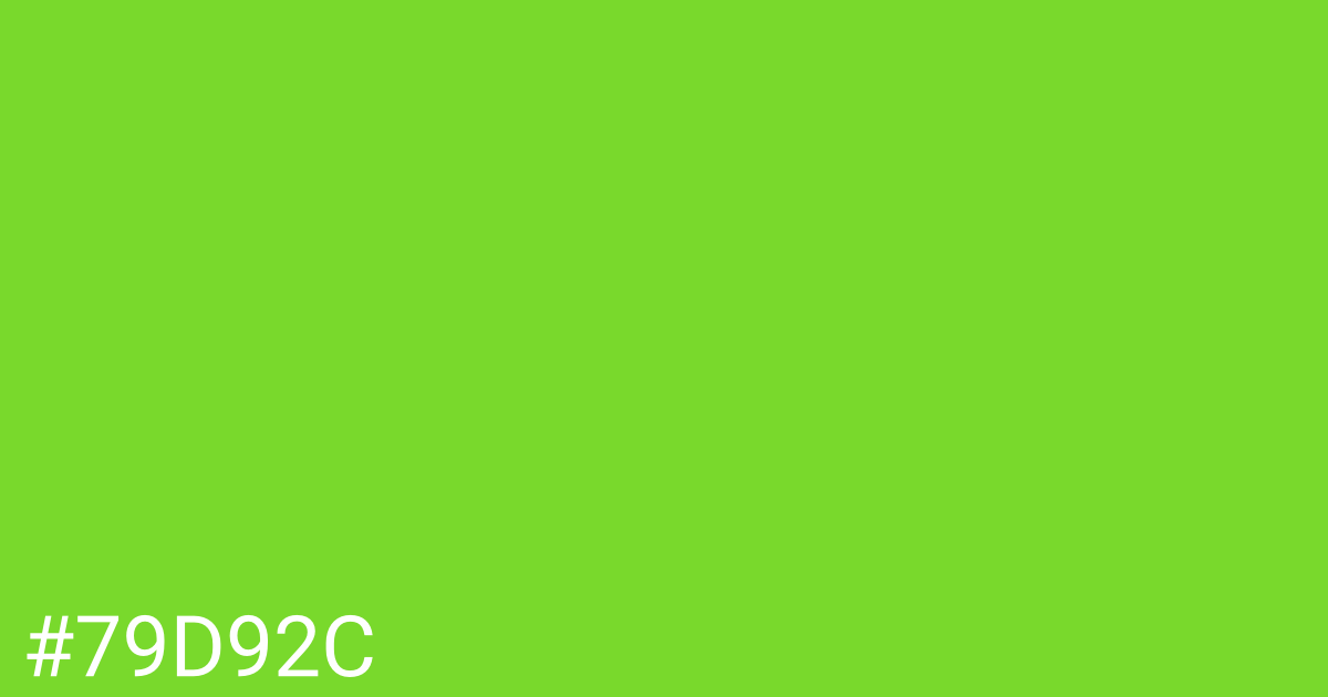 Hex color #79d92c graphic