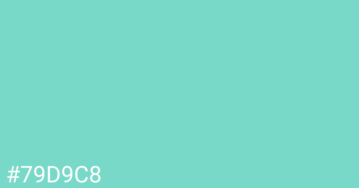 Hex color #79d9c8 graphic