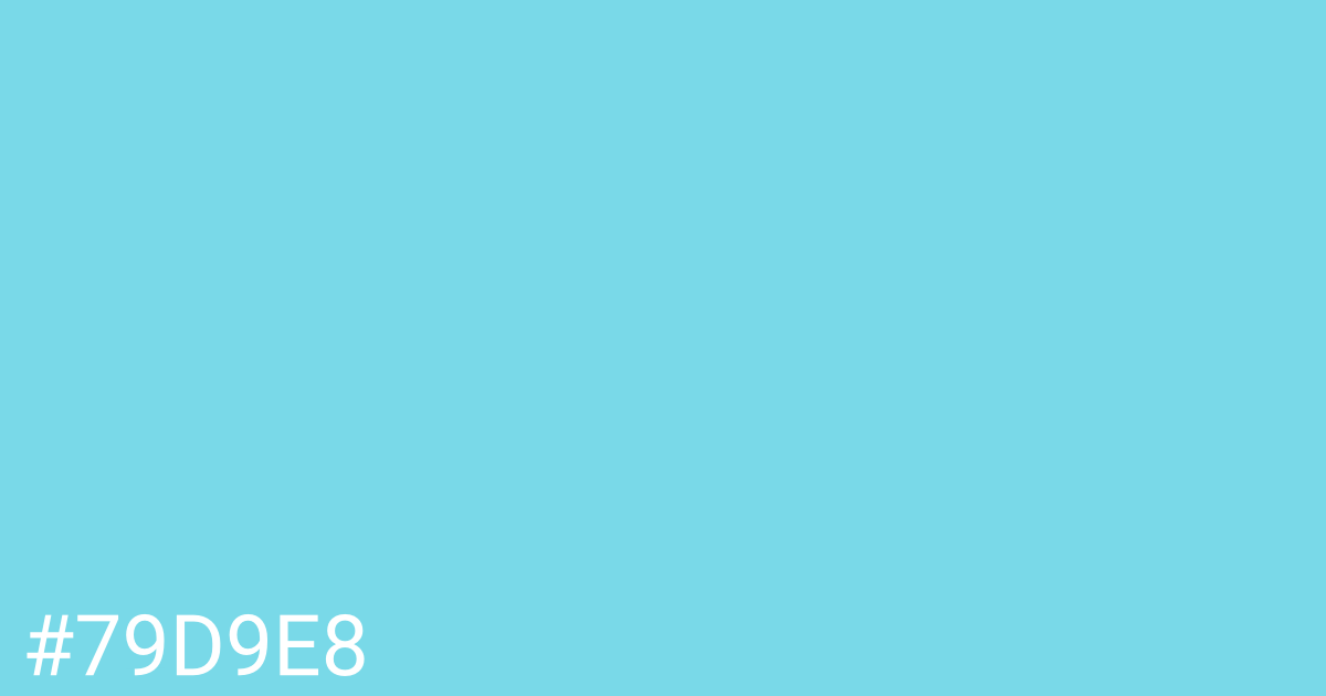 Hex color #79d9e8 graphic