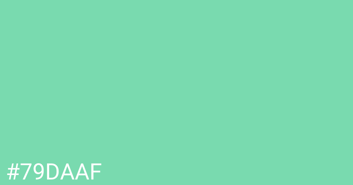 Hex color #79daaf graphic