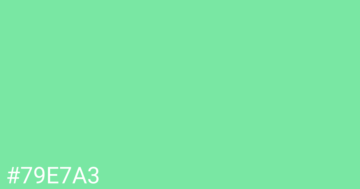 Hex color #79e7a3 graphic