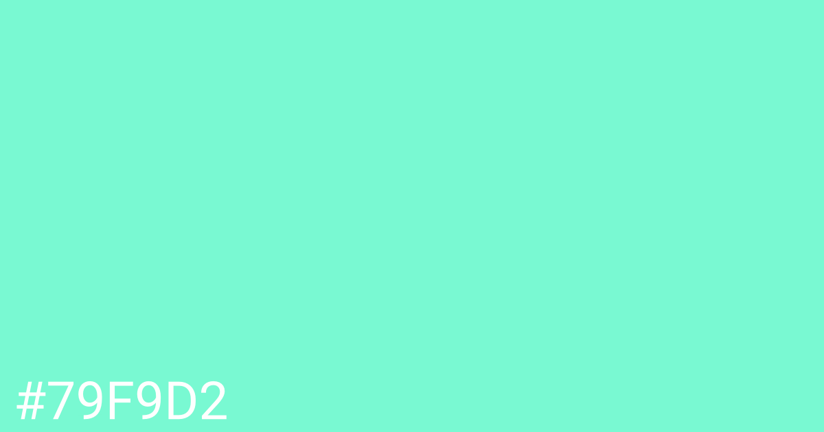 Hex color #79f9d2 graphic