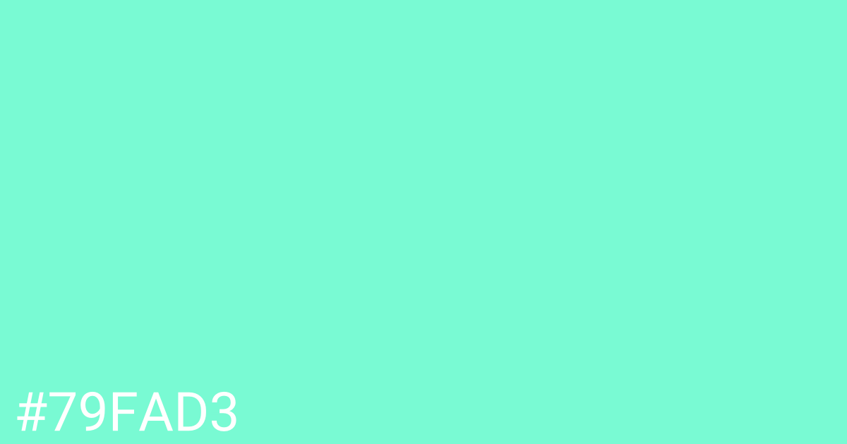 Hex color #79fad3 graphic