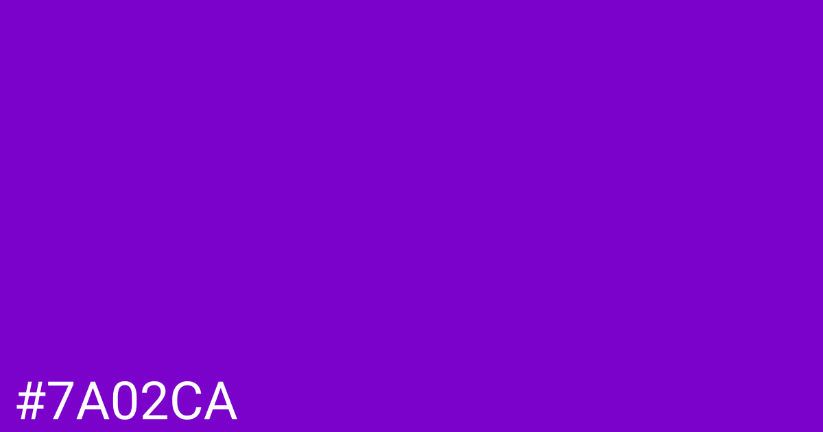 Hex color #7a02ca graphic