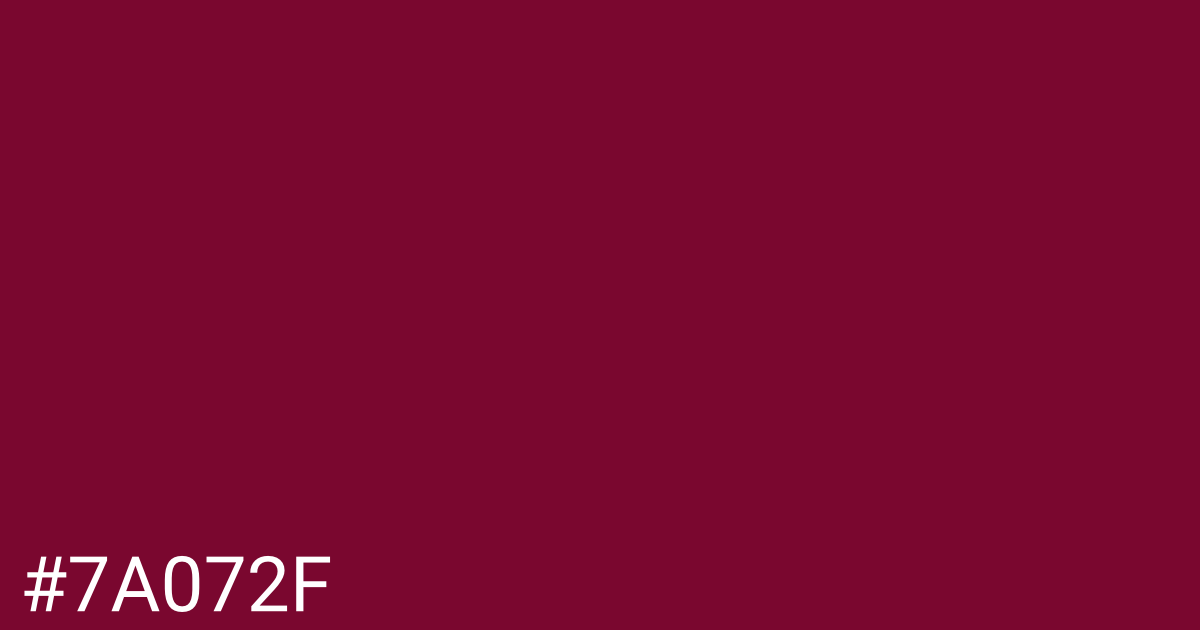 Hex color #7a072f graphic