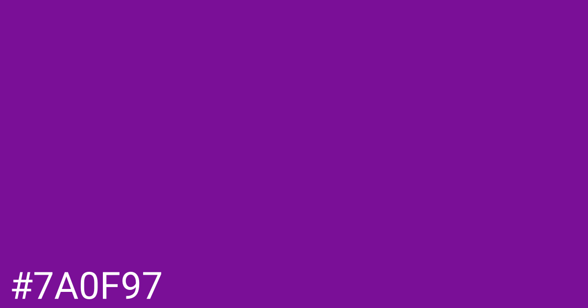 Hex color #7a0f97 graphic