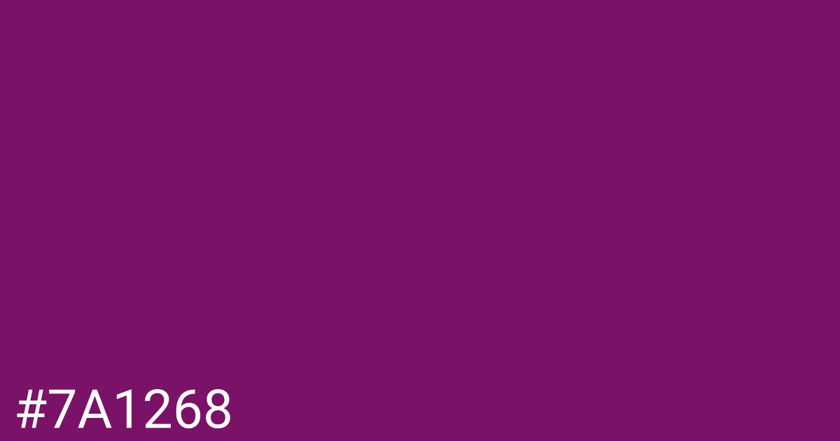 Hex color #7a1268 graphic