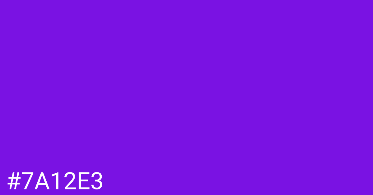 Hex color #7a12e3 graphic