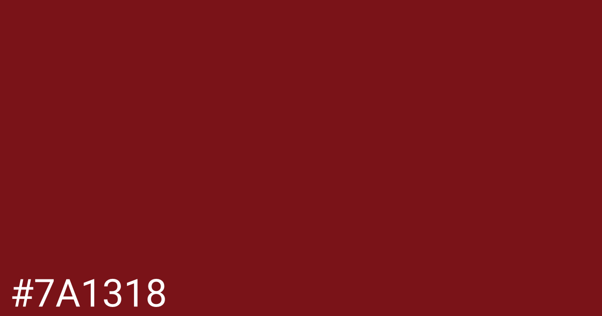 Hex color #7a1318 graphic