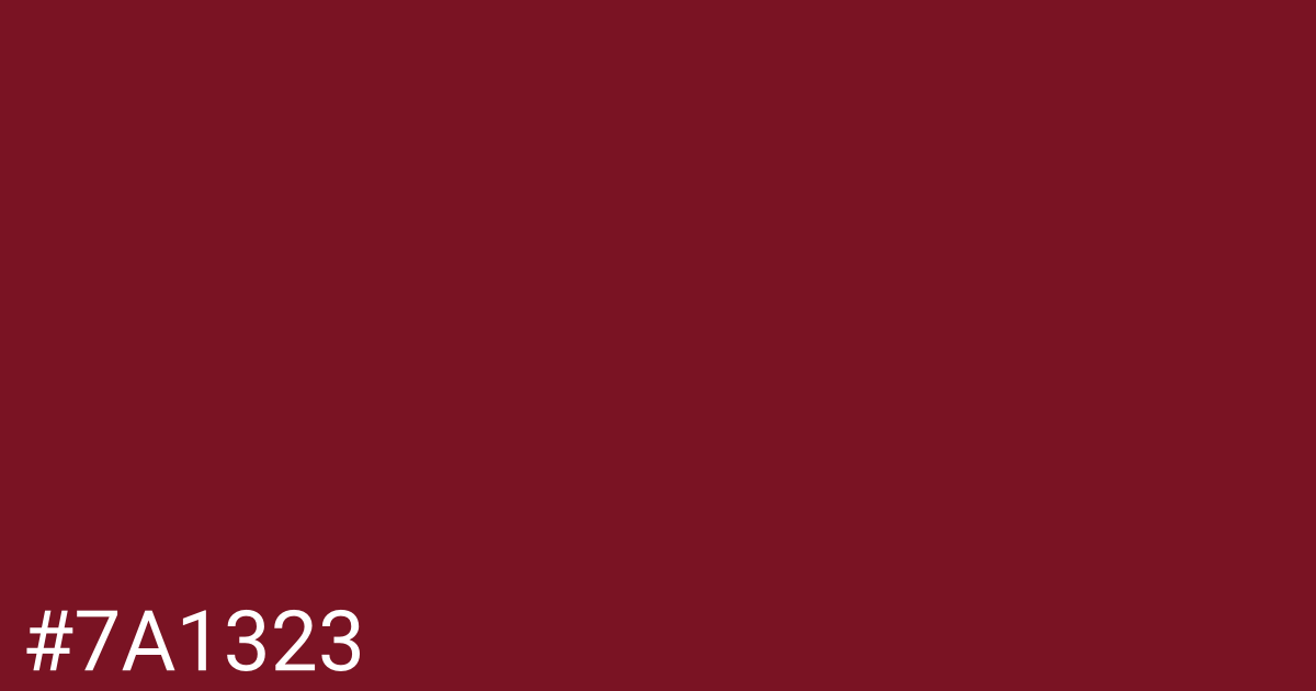 Hex color #7a1323 graphic