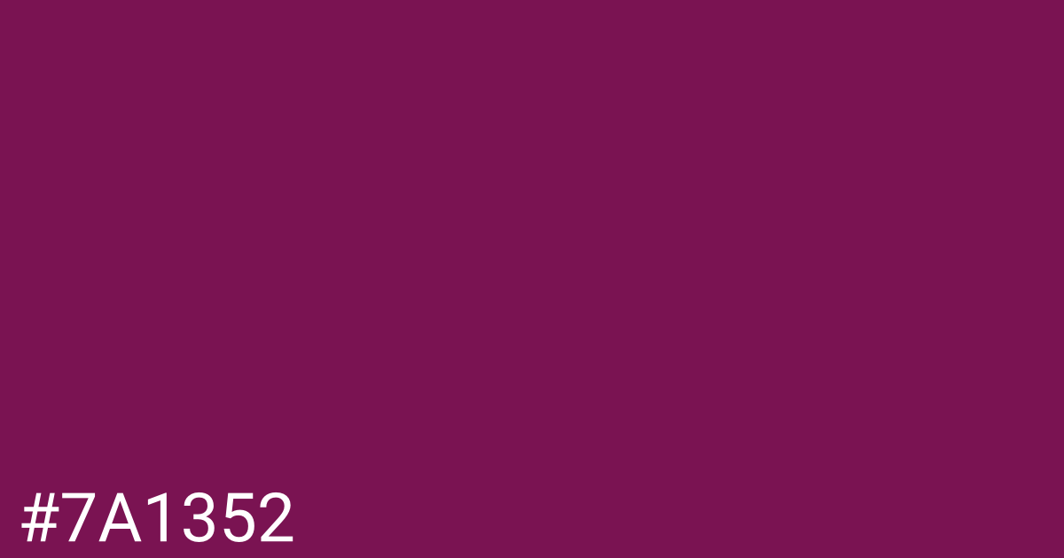 Hex color #7a1352 graphic