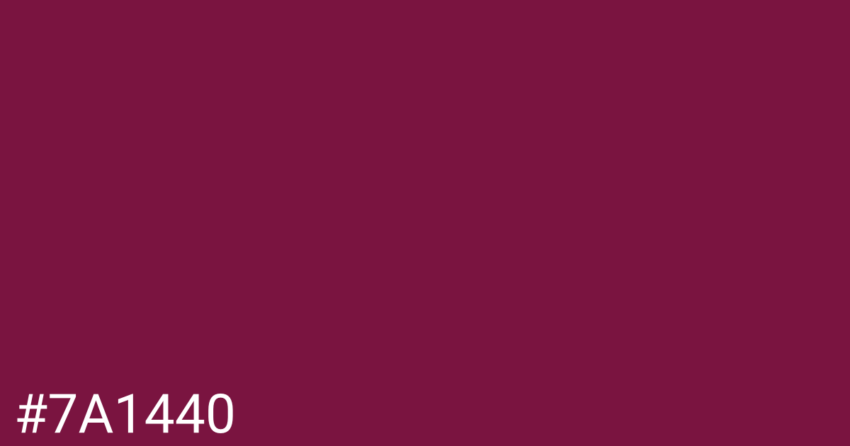 Hex color #7a1440 graphic