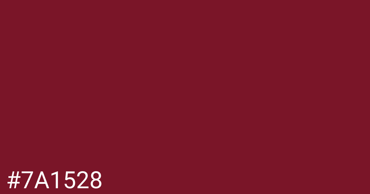 Hex color #7a1528 graphic