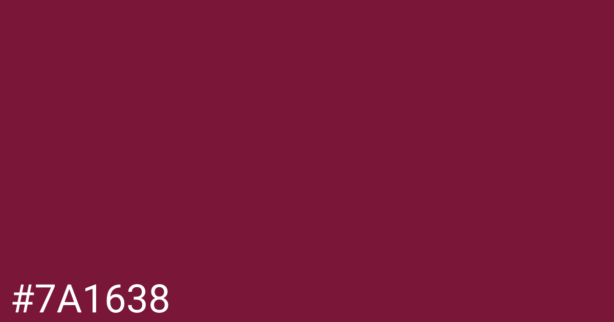 Hex color #7a1638 graphic