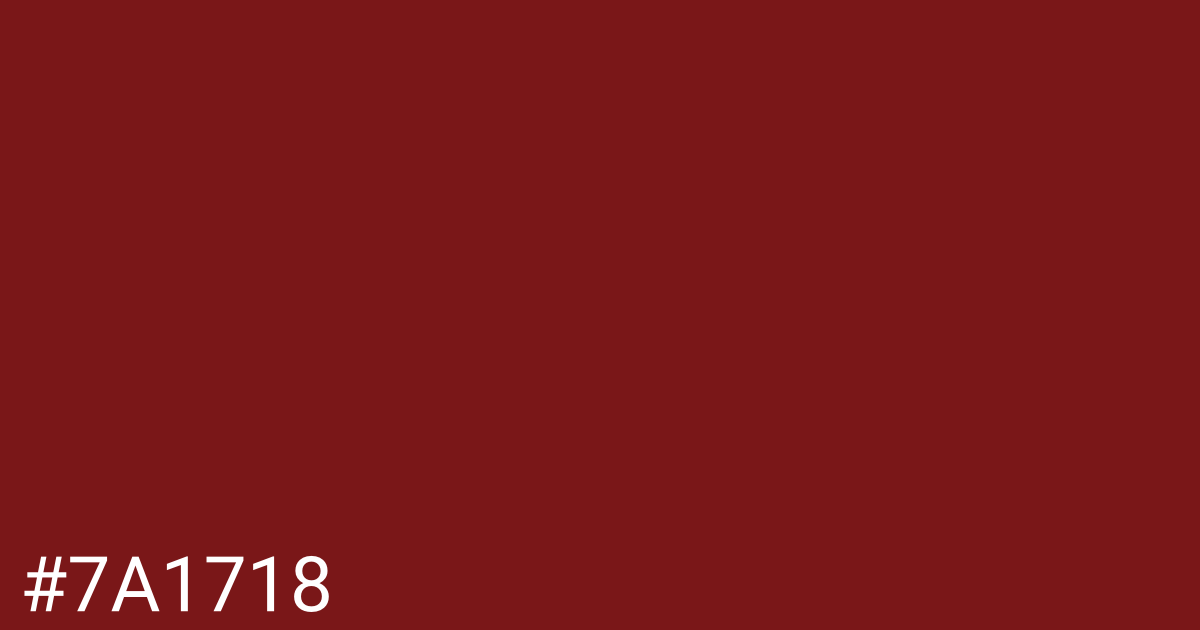 Hex color #7a1718 graphic