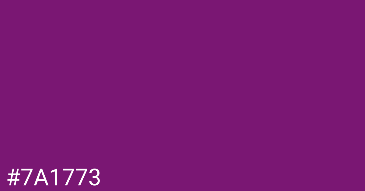 Hex color #7a1773 graphic