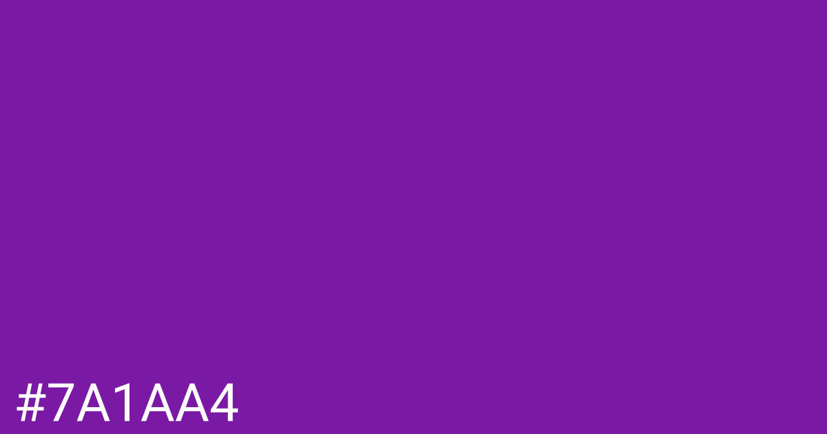 Hex color #7a1aa4 graphic