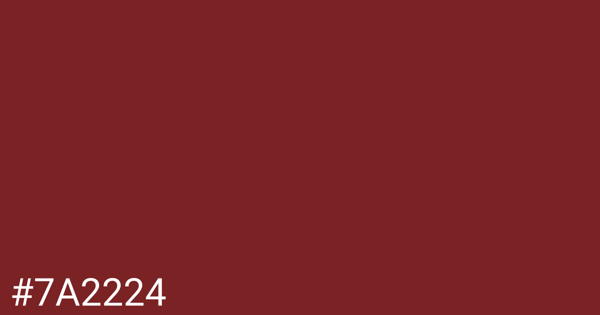 Hex color #7a2224 graphic