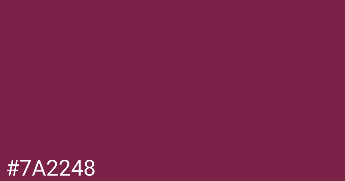 Hex color #7a2248 graphic