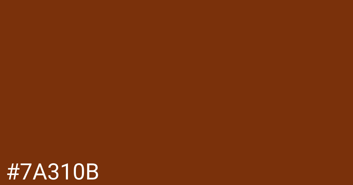Hex color #7a310b graphic