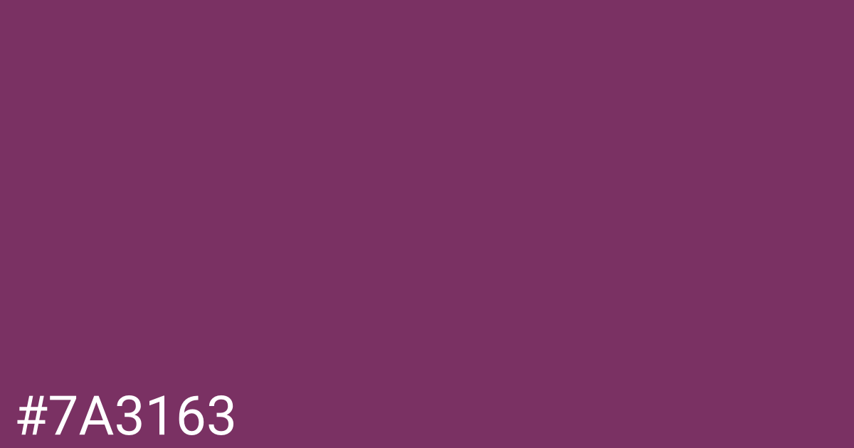 Hex color #7a3163 graphic