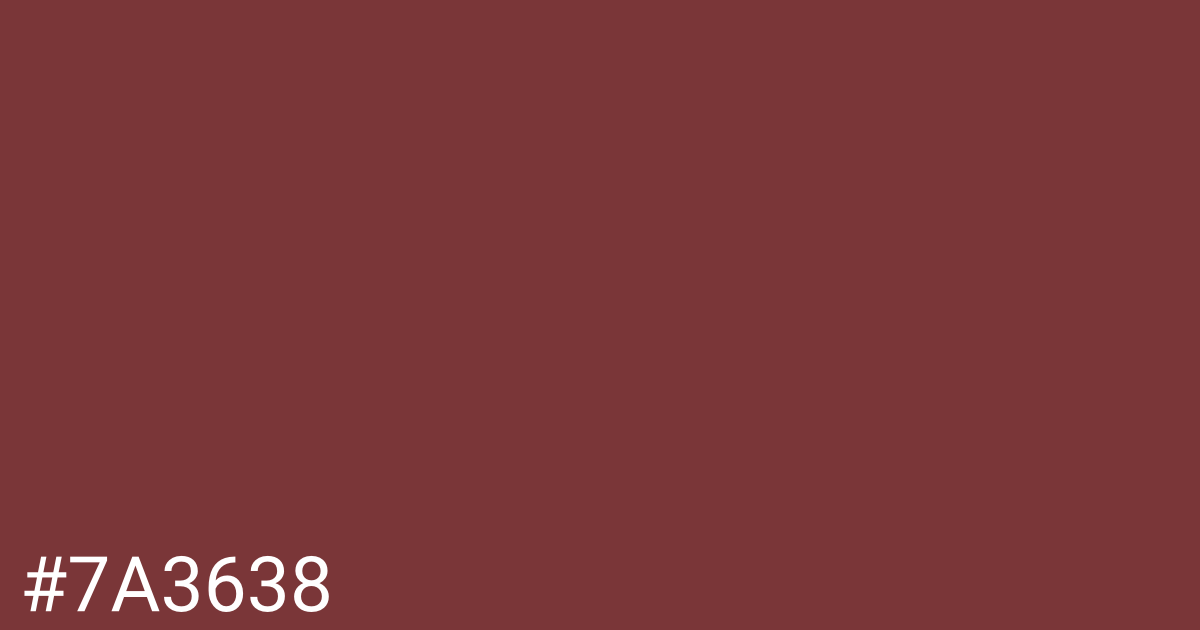 Hex color #7a3638 graphic