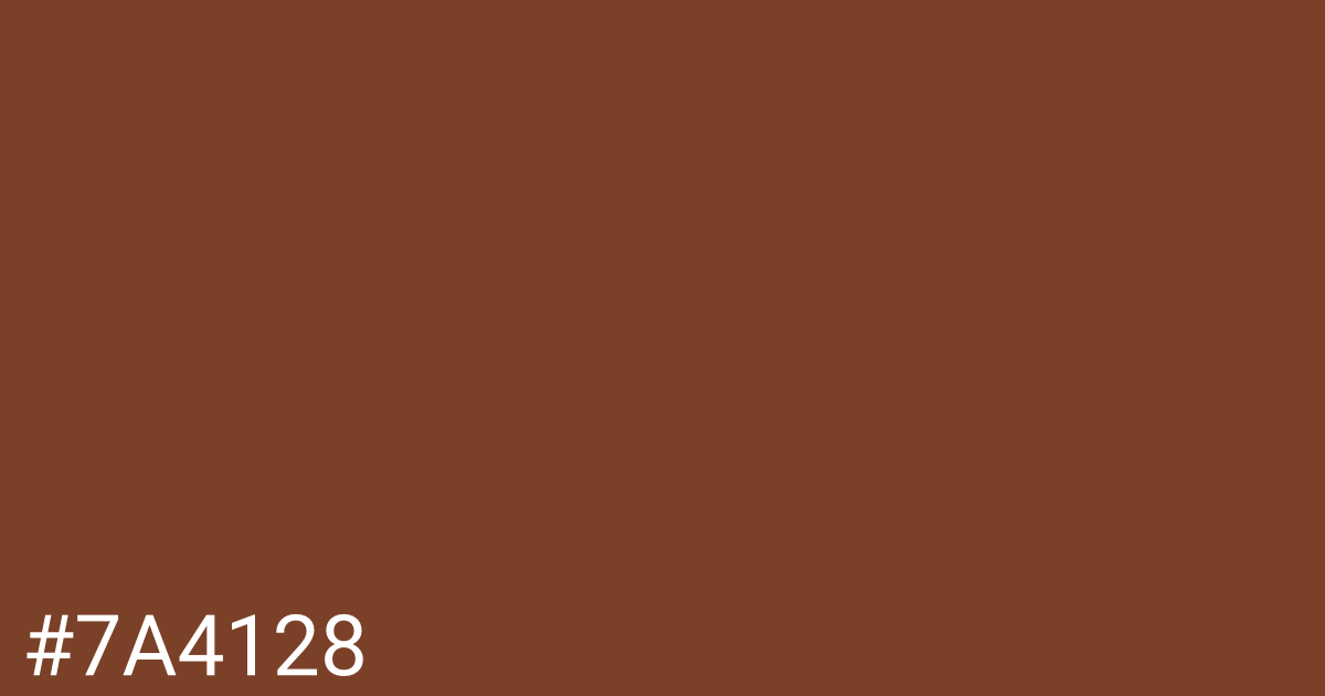 Hex color #7a4128 graphic