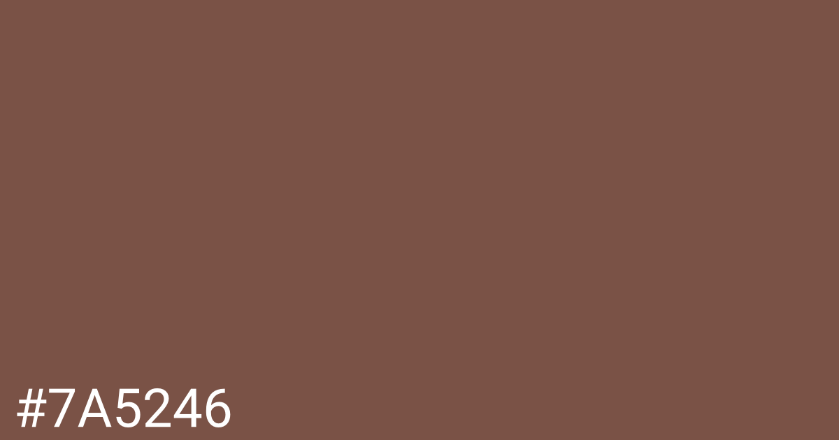 Hex color #7a5246 graphic