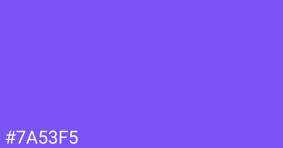 Hex color #7a53f5 graphic