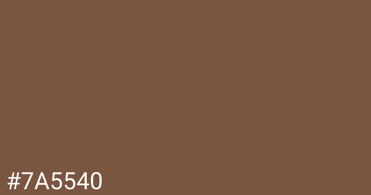 Hex color #7a5540 graphic