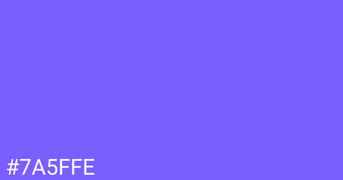 Hex color #7a5ffe graphic