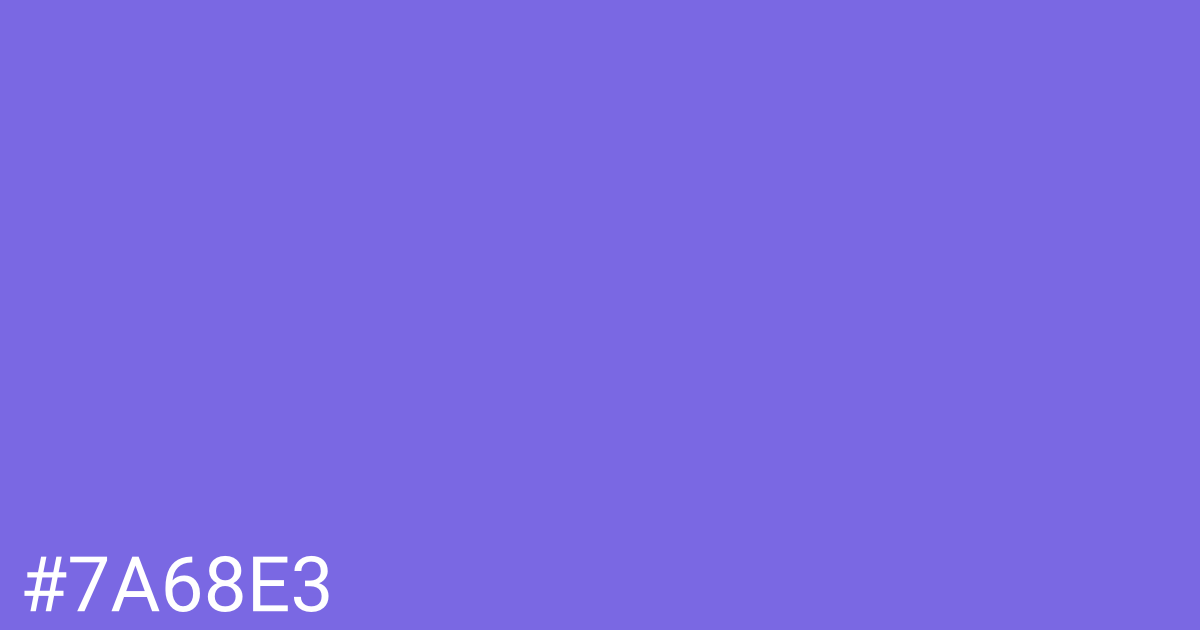 Hex color #7a68e3 graphic