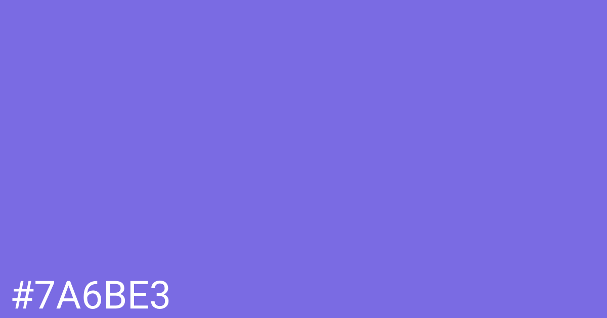 Hex color #7a6be3 graphic