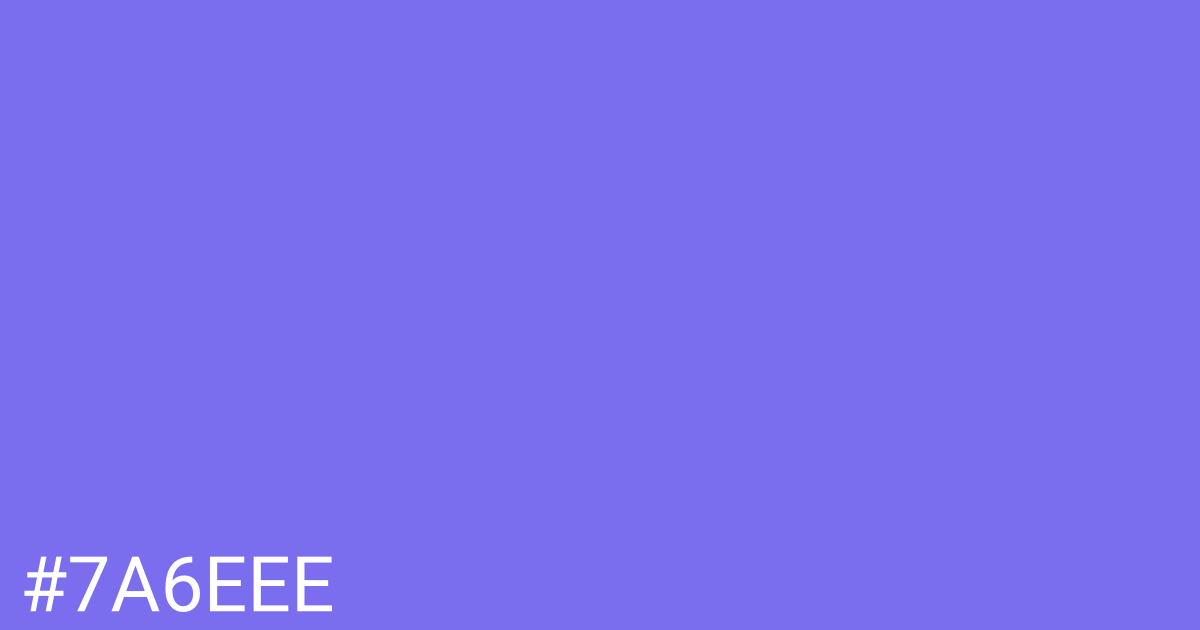 Hex color #7a6eee graphic