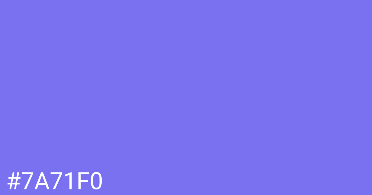 Hex color #7a71f0 graphic