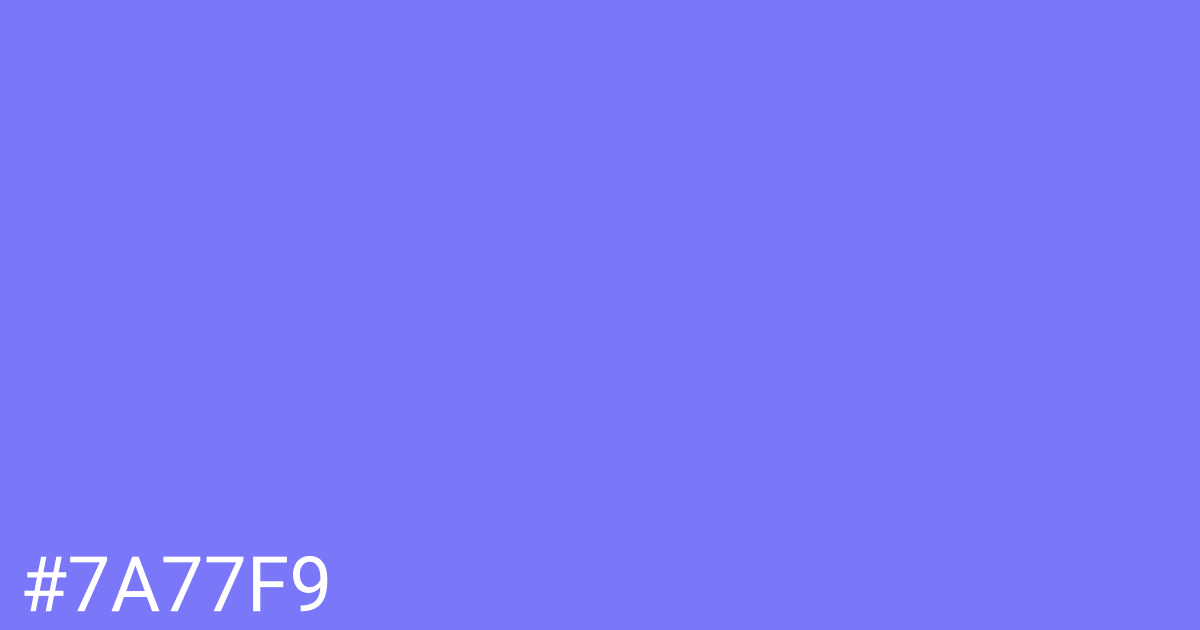 Hex color #7a77f9 graphic