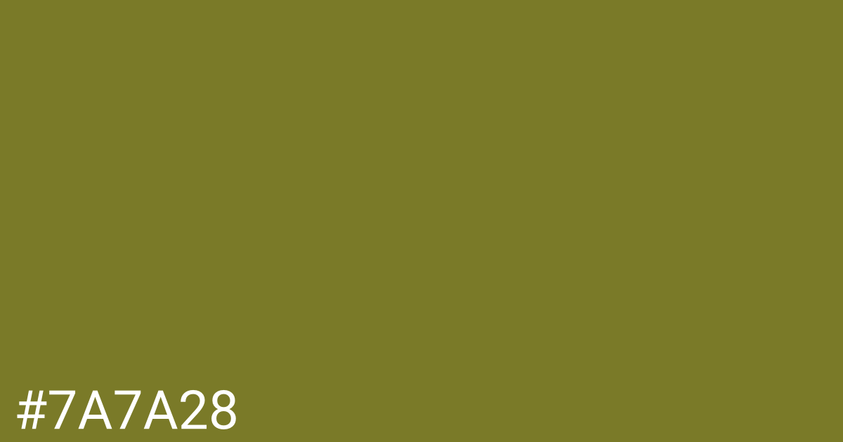 Hex color #7a7a28 graphic