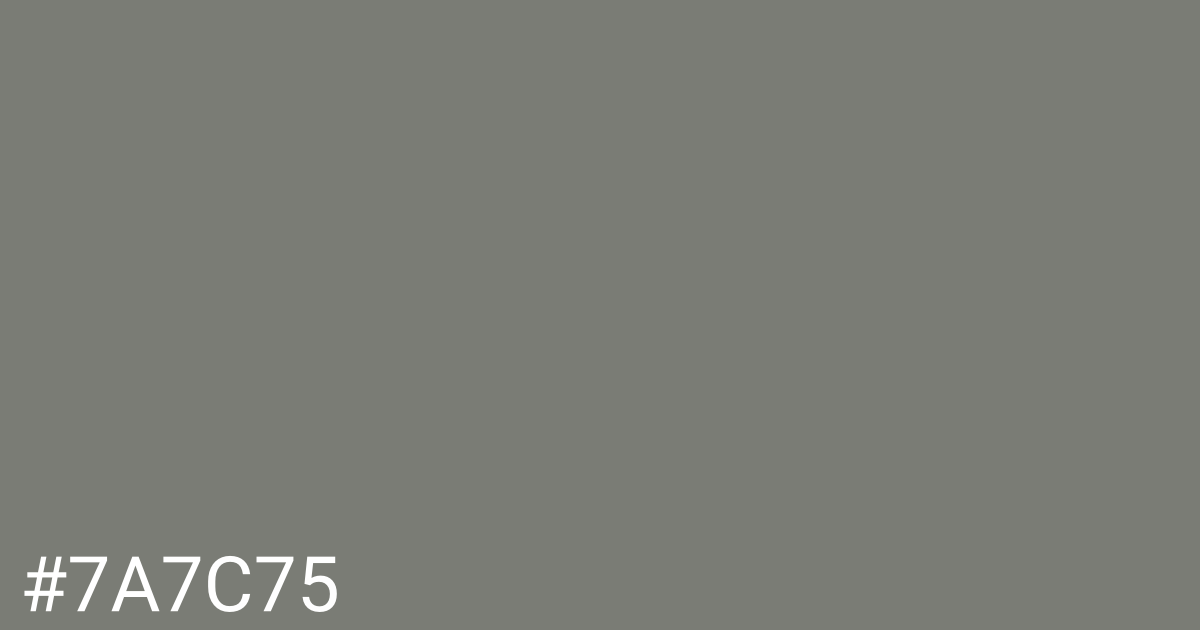 Hex color #7a7c75 graphic